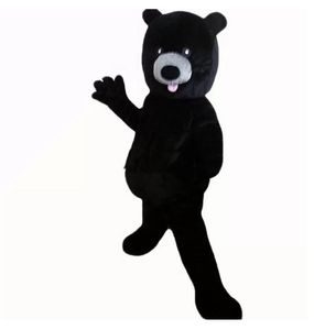 Heißes schwarzes Bären-Maskottchen-Kostüm, Cartoon-Charakter-Kostüm für Erwachsene, Weihnachten, Halloween, Outfit, Kostüm, Geburtstagsfeier