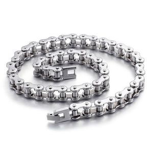 11mm mężczyzna kobiet rower motocykl Link Chain naszyjnik dla mężczyzn Hiphop moda Punk ze stali nierdzewnej Biker rower męski naszyjnik biżuteria akcesoria