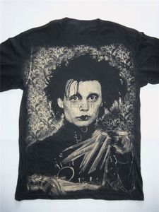 Męskie tshirts Edward Schissorhands Tshirt Tim Burton Johnny Depp Goth Punk Film Cool Tee Shirt 230206