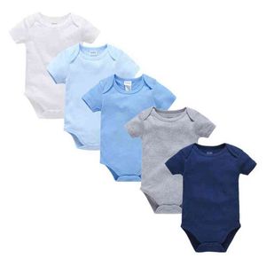 2022 Unisex 5 PZ Neonata Vestiti Tute di Cotone Neonato Vestiti Del Ragazzo Stampa Del Fumetto Ragazze Vestiti Del Bambino Ropa Bebe De G220510