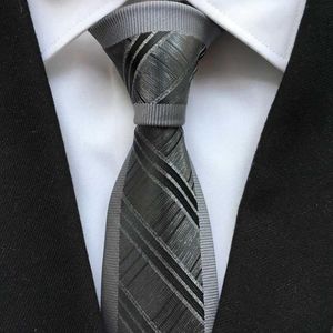 Fliegen Designer Slim Slender Krawatte Luxus-Krawatte für Herren mit grauem Rand und diagonaler Streifenschleife