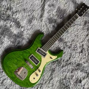 Benutzerdefinierte Grand MOS 1960 1966 1969 Ventures E-Gitarre Johnny Ramone Water Ripple in grüner Farbe Akzeptieren Sie Gitarren-OEM-Bestellung