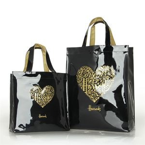 Borsa per la spesa riutilizzabile in PVC moda Borsa a tracolla impermeabile per donna ecologica London Shopper di grande capacità 220401