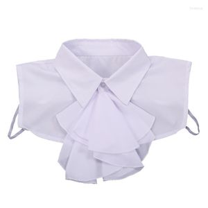 Papillon vintage Jabot cravatta collo colletto costume vittoriano cravatta accessorio elegante unisex volant ascot cosplay Halloween per uomini donne Fred22