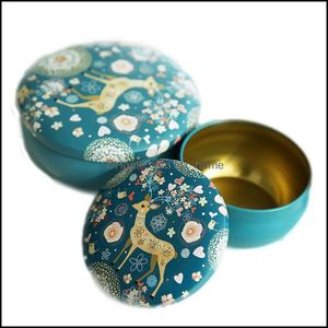 Candles Home Decor Garden Tinplate Candle Jar Candy Gift Box Empty Wedding Retro Small Deer Tin Can Drum Shape Metal Cute Round Creative S