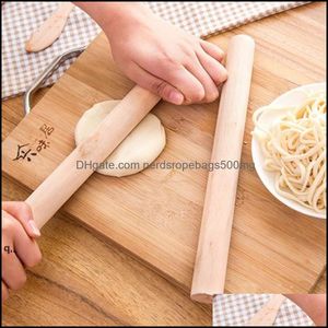 Rolling Pins Pastry Boards Bakeware Kitchen Dining Bar Home Garden Natural Wooden Pin Fondant Cake Decoration Kitchen Tool Durable Non St