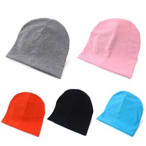 Chaps chapéus 7-36m algodão cor sólido Baby Hat da primavera Autumn girl menino Girando Beanie A quente Proteção ao ar livre Wind Windller Kids Bonnetcaps