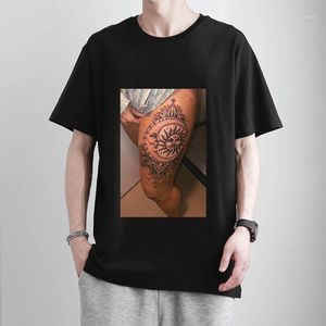 Erkek T-Shirt Amerikan Gotik Dövme Kız 'T-Shirt Baskı Yaz Trendy Sokak Alternatif Giyim Seksi Avrupa ve Amerika Siyah