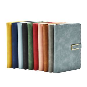A5 B5 Notepads PU Leather Cover Notebook Work Meeting Record Notepad Office Diary Sketchbook
