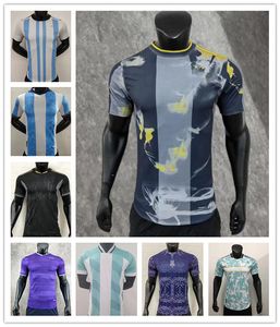 Wersja Gracza Wersja Argentyna Soccer Jersey Cope Home Koszulki piłkarskie Dybale Lo Celso Drużyna narodowa Maradona Men Kids Kit Uniform