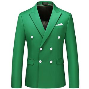 Ternos masculinos Blazers PLUS TAMANHO 6XL-M Mens de peito duplo Blazer Classic Solid Slim Fit Suit Shop Office Office Business Wedding Casual