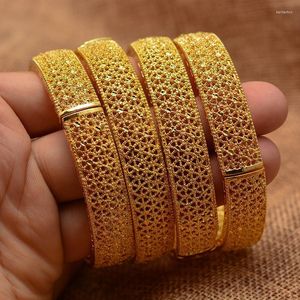Bracciale rigido intrecciato color oro per donna uomo Dubai braccialetti nuziali bracciali etiopi gioielli africani arabo medio oriente braccialetto Kent