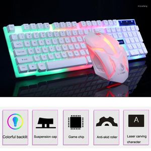 Tastatur-Maus-Kombinationen, englische Gaming-Hintergrundbeleuchtung mit LED-RGB-bunten Tastenkappen, beleuchteter Gamer, ähnliches mechanisches Gefühl, YE2.22Tastatur