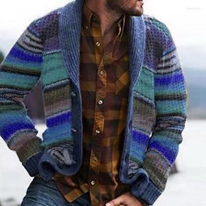 Men's Sweaters 2022 Autumn Winter Men Hooded Wool Cardigan Jumper Fashion Solid Collarless Knitted Outwear Coat Sweater Time22