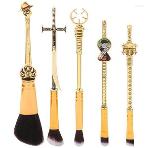 Makeup Brushes Classic Japan Anime One Piece Set Cosplay Luffy Blush Nose Eye Shadow Eyebrow Brush Figures Zoro Ghost Cosmetic Trin22