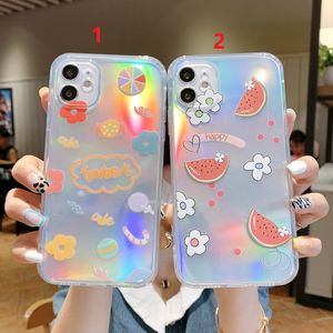 Wholesale photo phone case iphone xr resale online - Flower watermelon pattern photo frame transparent phone cases with laser paper for iphone promax pro promax XS XR plus SE2020