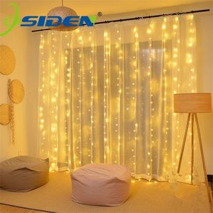 3x3m LED Curtain Icicle String Lights Christmas Fairy Garland Outdoor Home para WeddingPartygarden decoração 3x1m Y201020