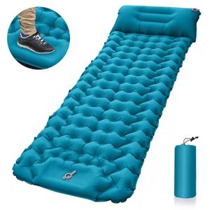 Portable Camping Travel Self Inflating Portable Folding Blow Up Sleeping Mat Pad Bed Inflatable Air Mattress 5 Colors