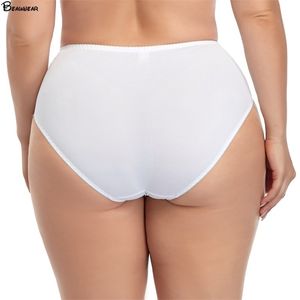 Beauwear 7xl Plus Size Underkläder för kvinnor Floral Lace Panties Sexiga Solid Färg Briefs Ultra Thin Soft Comfort Underbyxor 220425