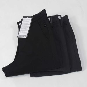 Kommissionsbyxor för män Slim Fit High Elastisk Sport Fitness Fritid Vävd Capris Vardagspass Gym Leggings Herrkläder