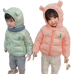 6 Color Winter Dinosaur Baby Garoth Girls Jaqueta Mantenha a jaqueta de capuz quente para crianças Crianças crianças Presente de aniversário J220718