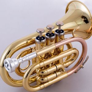 Profesjonalny trąbka fosfor Brązowy złoty złoty trąbka B-flat Profesjonalny ton Jazz Instrument Instrument Palm Numer palmy