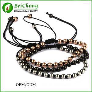 Brand Men Bracelets Gold Round Beads Braiding Macrame Bracelet For And Women AS Jewelry Gift Bangle Melv22