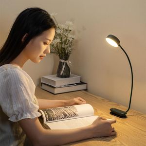 Lampade da tavolo Lampada da scrivania a LED ricaricabile Regolazione dell'attenuazione tattile per bambini che leggono Studio Tavolo luminoso flessibile a 360 gradi