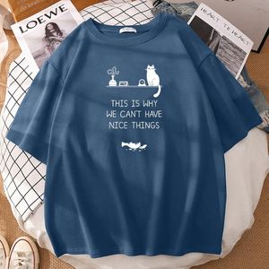 Wholesale we print shirts for sale - Group buy Men s T Shirts This Is Why We Can T Have Nice Things Cat Cartoon Printed Men Tshirts Fashion Cute Tee Clothing Crewneck Casual Man s