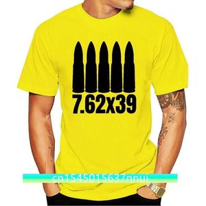 Kalın 7 62 x 39 cephane tişört; AK 47 SKS VZ 58 Mühimmat Marka Pamuk Erkekler Temel Tops Fitness T Shirt Yaz TE 220702