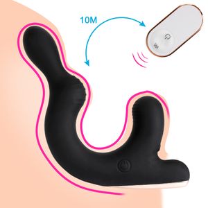Plug anale vibrante Massaggiatore prostatico Stimolazione dell'ano G-Spot 9 frequenze vibratore anale giocattolo sexy per uomo donna
