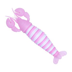 Luminous Fidget Slug Toy Toy articulou articulações de lagosta 3D flexíveis, alivia os brinquedos de estresse para crianças livres por epack y05
