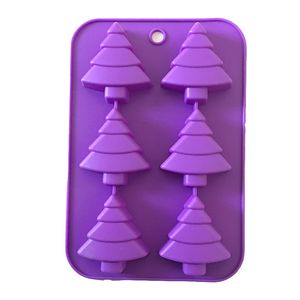 Silicone Christmas Tree Cake Moulds Ice Cream Biscuit Ice Tray Molds Handmade Soap Jelly Pudding Mould Kitchen Baking Supplies BH6863 WLY