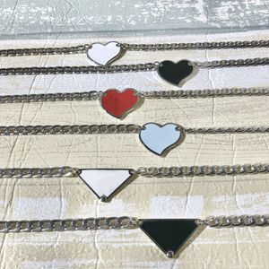 Fashion Necklaces Punk Style Street Inverted Triangle Letter Love Chokers Necklace Men and Women Cold Wind Hip Hop Chain Net Red Explosion High Quality
