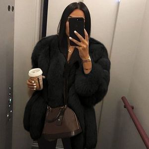 Mink Coats Women 2022 Winter Top Fashion Pink Faux Fur Coat Elegant Thick Warm Outerwear Fake Fur Jacket Chaquetas Mujer