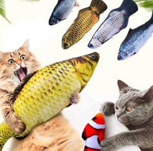 Electric Cat Toy Fish USB Charger Interactive Realistic Pet Chew Bite Toys Floppy Fish Cat-toy Pets Supplies For Cats SN4904