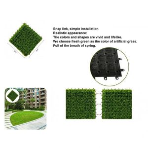 Decorative Flowers & Wreaths Good Plastic Simulation Lawn Turf Long Lasting Cut Freely Artificial Grass Rug Outdoor Garden OrnamentDecorativ