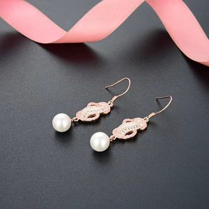 Charm Cool Wind Fashion Accessories Earhook Zuid Korea S925 Silver Pearl oorbellen Dames Temperament Set met diamanten oorbellen