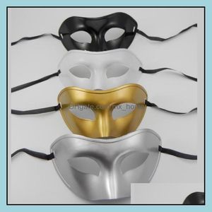 Express Mens Mardi Gras Maskeler Maskeli Yapı Maskesi Cadılar Bayramı Plastik Yarım Yüz Damlası Teslimat 2021 Festival Malzemeleri Ev Bahçesi MQQXM
