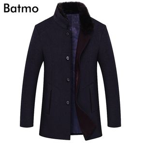 BATMO NEW ARRING WINTER High Quality Trench Coat Men Men S Gray Wool Jackets Plus LJ201110