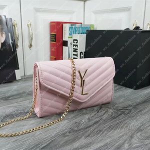 Plånbok för kvinnors kuvert desinger crossbody axelväskor kedja väskor handväska lyxiga designers väskor plånböcker handväskor korskropp 2206081