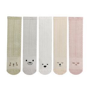 Knee Length Long Tube Thin Baby Socks Infants Mesh Non Slip Floor Socks Elastic Kids Child Cute Solid Color Ventilation Sock 3 7mh H1