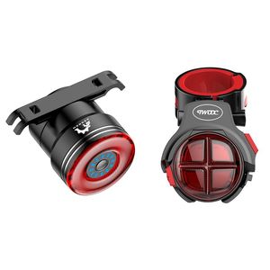 Universal Bicycle Smart Auto Brake Sensing Taillight IPX5 Vattentät LED -laddning Cycling Hjälm Sakljus Bike Bakljus Tillbehör Tändare Gratis fartyg