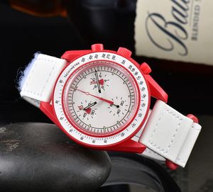 2023 high quality Men Luxury Watch six stitches All dials work Automatic Quartz Men's Joint Watch European Top brand chronograph clock Fashion planet series