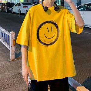 남성 티셔츠 2024 패션 여름 티셔츠 프린트 프린트 슬리브 오버 사이즈 한국 여자 Tshirts harajuku 남성 의류 wpy2515