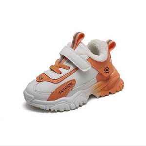 2020 Winter Kids Shoes Nasual Baby Cotton Boots Kids Non-slip keep Warm Snow Boys Boys Girls Sneakers Baby Sport Shoes G220527