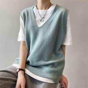 Women's Sweaters 2021 Oversized Cashmere Women Vest Sweater Fashion Knitted Sweater Female Vest Sweater Tops Women Clothing Outfits ZY5985 J220915