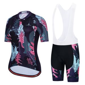 2024 Maglia da ciclismo da donna Leaves Summer Pro Set traspirante Team Racing Sport Kit da bicicletta Abbigliamento da bici corto da uomo M36