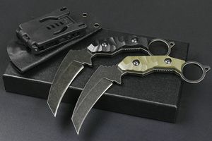 En Kaliteli M6647 Sabit Bıçak Karambit Bıçağı 5CR13MOV TAŞ YIKAMA Bıçağı Tam Tang G10 Sap Kydex ile Taktik Pençe Bıçakları