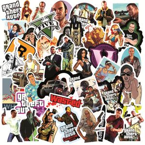 50Pcs Game Grand Theft Auto sticker GTA stickers Graffiti Kids Toy Skateboard car Motorcycle Bicycle Sticker Decals Wholesale